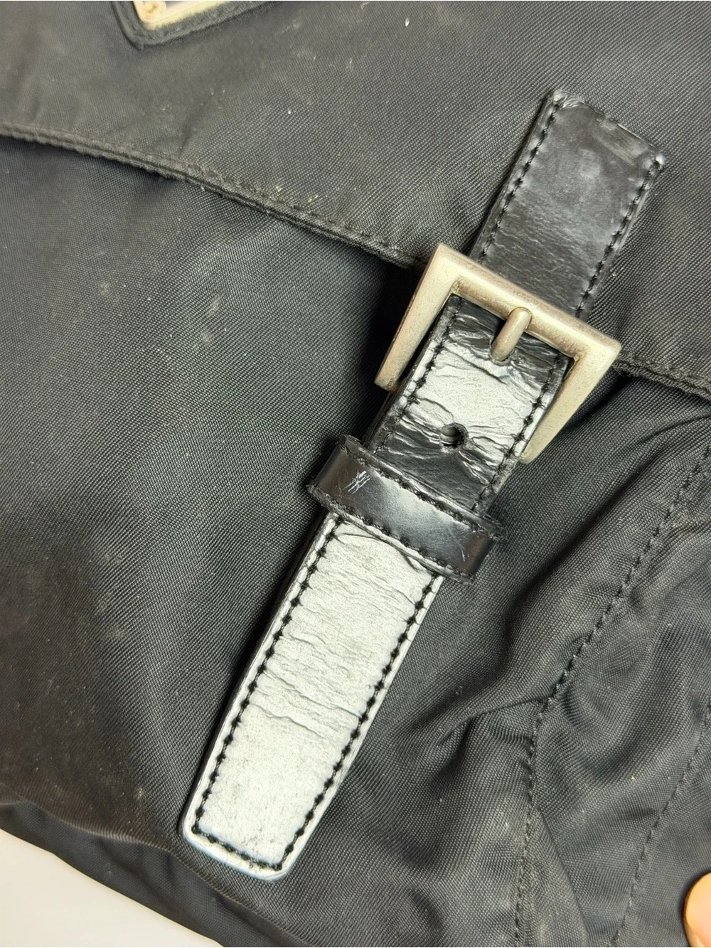 Prada Tessuto Black Nylon Messenger Bag